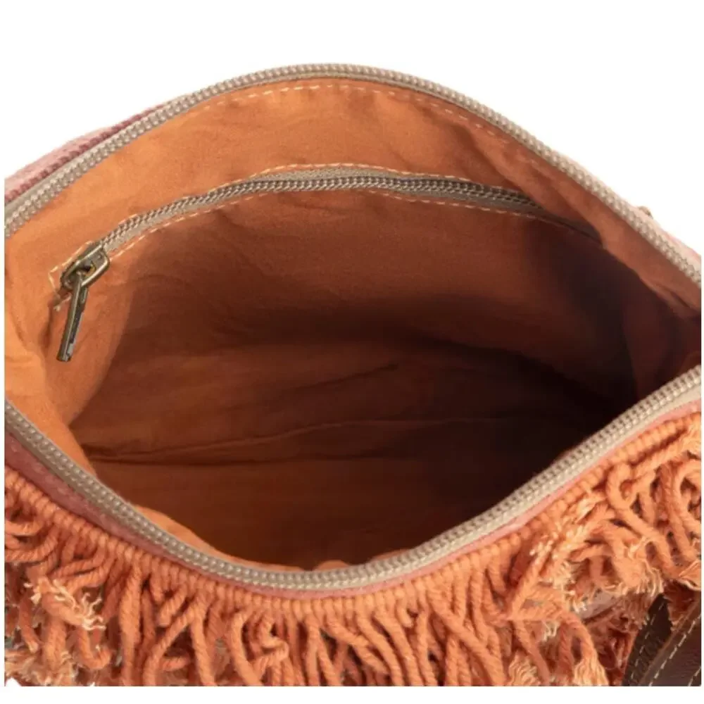 NWT Boutique Sunset Fringe Small Boho Crossbody bag by Myra